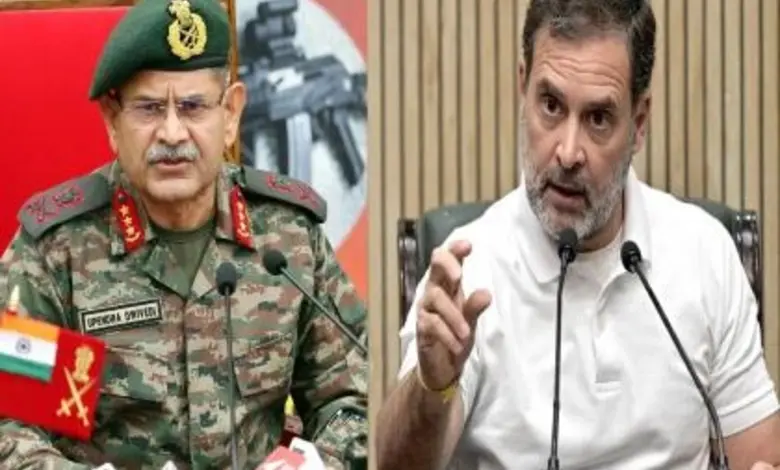 Army Chief Gen Upendra Dwivedi Rahul Gandhis