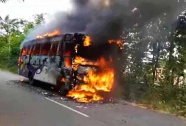 Bus fire