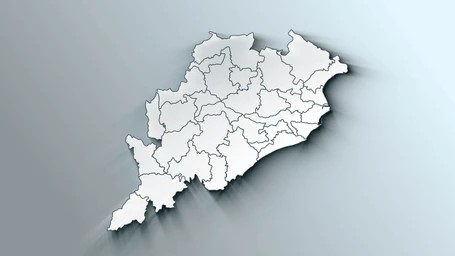 Modern map odisha india districts 260nw 2657220723