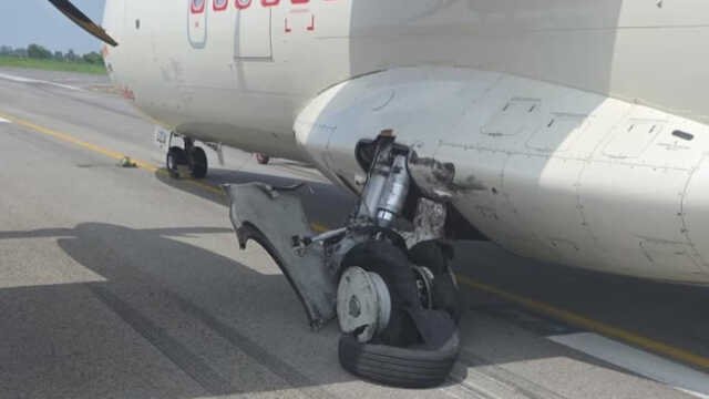 Alliance air flight suffers tyre burst while landing at bilaspur airport 280557854 16x9