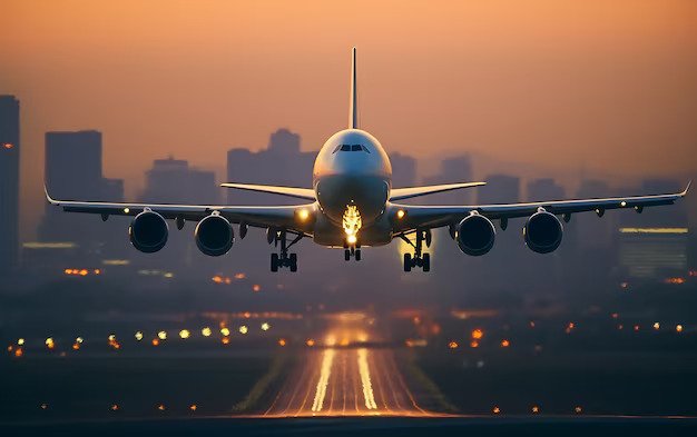 Jumbo jet flying sky 23